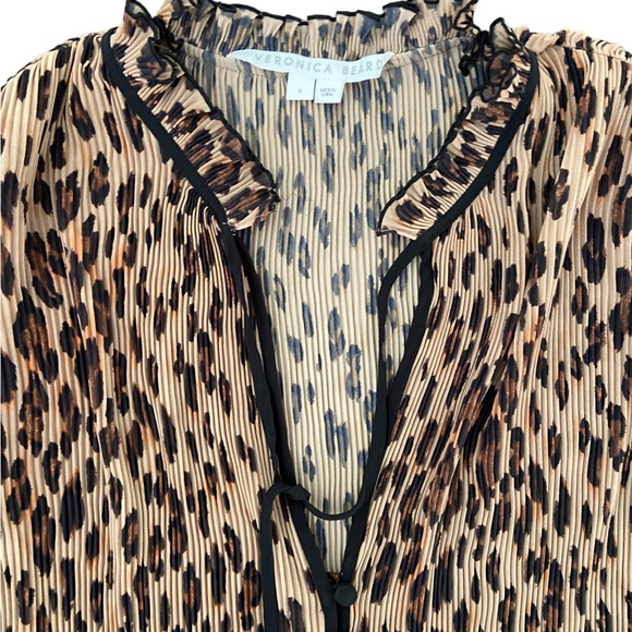 Veronica Beard 2 Piece -100% silk dress & silk underslip. Leopard. EUC - Picture 6 of 11
